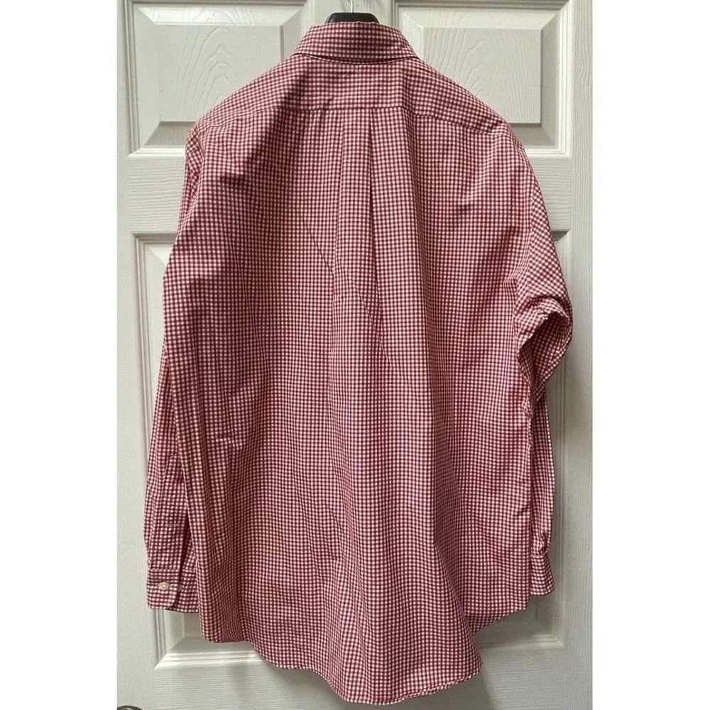 Vintage Polo Ralph Lauren Men's 16 32/33 Classic Fit Shirt Red Gingham Blue Pony